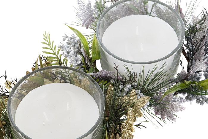 DKD Home Decor Vela Navidad Moderna Dorado Plateado Cera Parafina Cristal 21.5 x 8.5 x 21.5 cm (2 Unidades) DKD Home Decor Vela Navidad Moderna Dorado Plateado Cera Parafina Cristal 21.5 x 8.5 x 21.5 cm (2 Unidades)