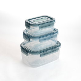 Quid Set de 3 Recipientes Herméticos Minimal Verde 1800 mL-1000 mL-500 mL