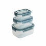 Quid Set de 3 Recipientes Herméticos Minimal Verde 1800 mL-1000 mL-500 mL