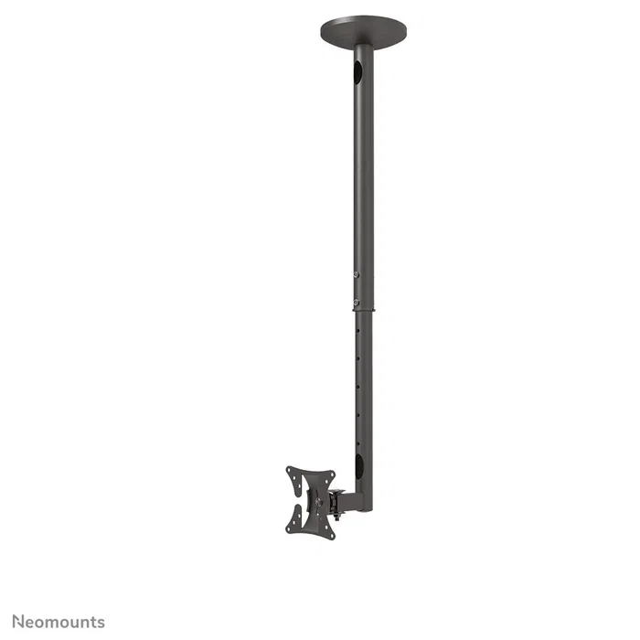 Neomounts FPMA-C050BLACK Soporte de Techo Giratorio para TV de 25-76 cm (10-30") hasta 20 kg, Acero Negro, Ajuste de Inclinación y Altura, VESA 50x50/75x75/100x100 mm
