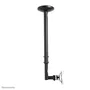 Neomounts FPMA-C050BLACK Soporte de Techo Giratorio para TV de 25-76 cm (10-30") hasta 20 kg, Acero Negro, Ajuste de Inclinación y Altura, VESA 50x50/75x75/100x100 mm