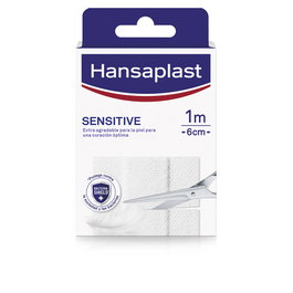Hansaplast Sensitive Apósitos Tiras 1 m x 6 cm, 1 unidad, Hipoalergénicos, Bloquean Suciedad y Gérmenes