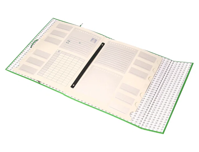 Liderpapel Carpeta clasificadora 12 departamentos folio prolongado verde claro