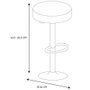 Home Deco Factory Taburete Bar Regulable Mumford Industriel Altura Ajustable 36x63.5-83.5 cm