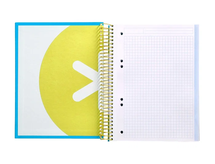 Antartik Cuaderno espiral A5 de 120 hojas, tapa forrada, color azul Antartik Cuaderno espiral A5 de 120 hojas, tapa forrada, color azul