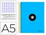 Antartik Cuaderno espiral A5 de 120 hojas, tapa forrada, color azul
