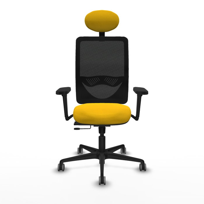 PIQUERAS Y CRESPO Silla de oficina Zulema con mecanismo Sincro/Traslack, Amarillo y Negro PIQUERAS Y CRESPO Silla de oficina Zulema con mecanismo Sincro/Traslack, Amarillo y Negro