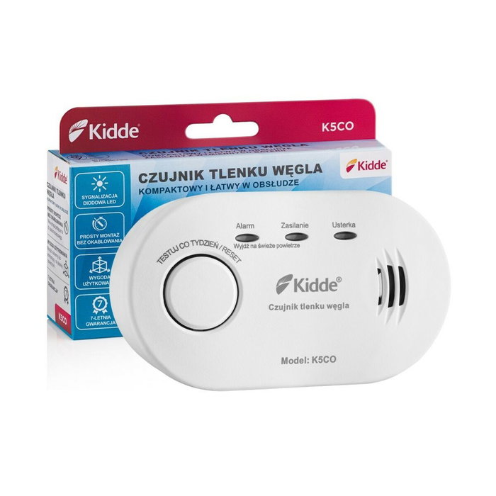 Detector de monÓxido de carbono kidde k5co blanco