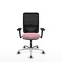 PIQUERAS Y CRESPO Silla de oficina Zulema con mecanismo Sincro, Rosa y Negro