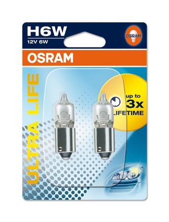 M-Tech OSRAM ULTRA LIFE 64132ULT-02B BAX9S 12V 6W H6W M-Tech OSRAM ULTRA LIFE 64132ULT-02B BAX9S 12V 6W H6W