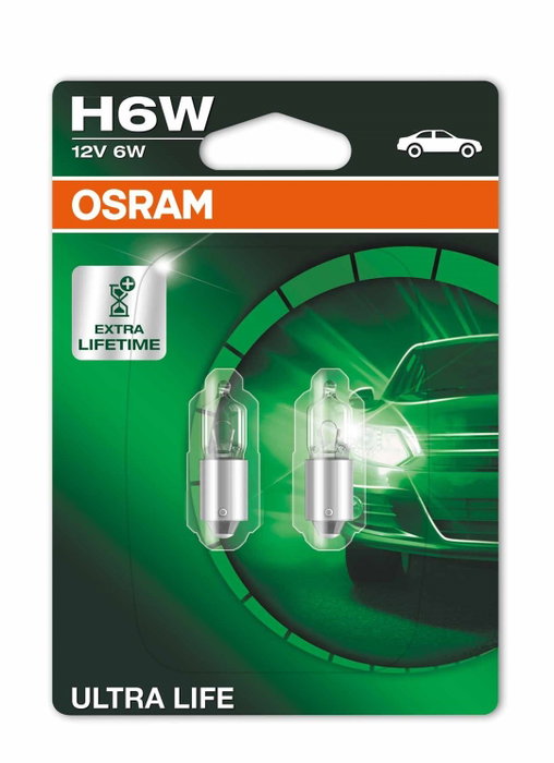 M-Tech OSRAM ULTRA LIFE 64132ULT-02B BAX9S 12V 6W H6W M-Tech OSRAM ULTRA LIFE 64132ULT-02B BAX9S 12V 6W H6W
