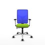 PIQUERAS Y CRESPO Silla de oficina Motilla Sincro/Traslack Pistacho/Azul