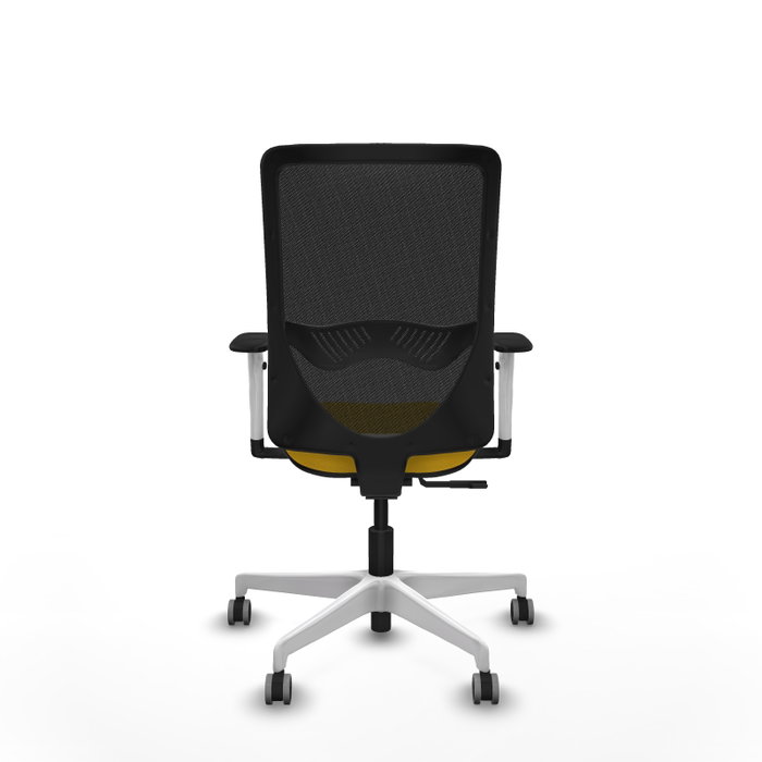 PIQUERAS Y CRESPO Silla de oficina Zulema con mecanismo Sincro, Amarillo y Negro