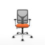 PIQUERAS Y CRESPO Silla de oficina Motilla con mecanismo Sincro/Traslack Naranja y Gris
