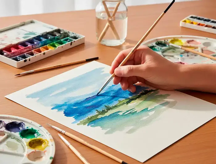 Liderpapel Pincel para Pintura al Óleo y Acrílica N 6 Punta Plana Pelo de Cerda Certificado FSC