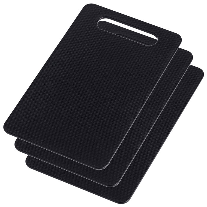 Day Juego De 3 Tablas de Cortar, Colores Surtidos (Beige, Taupe, Negro), con Mango para Colgar, Resistente y Lavaplatos
