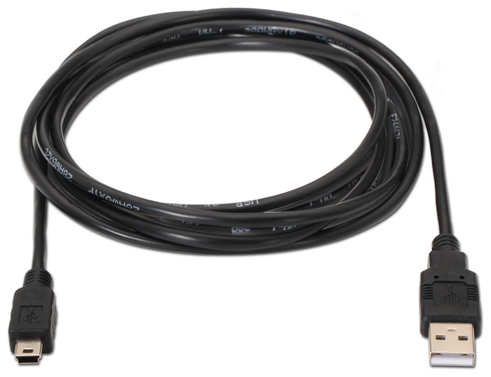 Aisens Cable USB 2.0 Tipo A Macho a Mini-USB B Macho Negro 1,8m