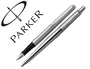 Parker Juego Bolígrafo y Pluma Jotter Acero Inoxidable CT con Estuche