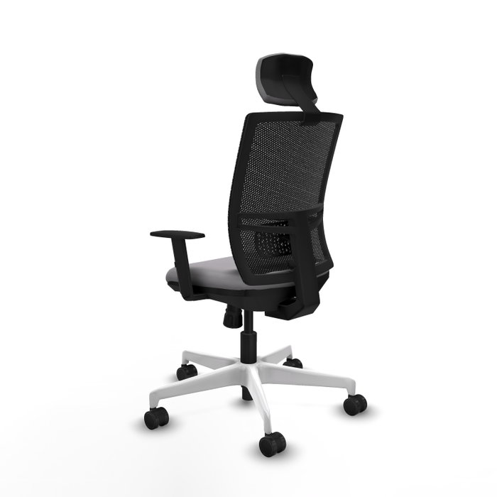 PIQUERAS Y CRESPO Silla de oficina Yunquera con mecanismo Sincro, Gris y Negro