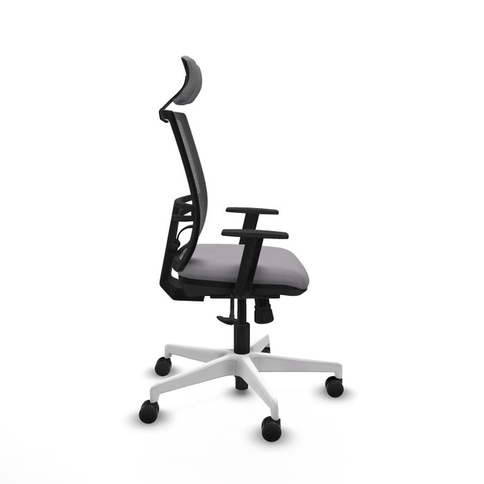 PIQUERAS Y CRESPO Silla de oficina Yunquera con mecanismo Sincro, Gris y Negro
