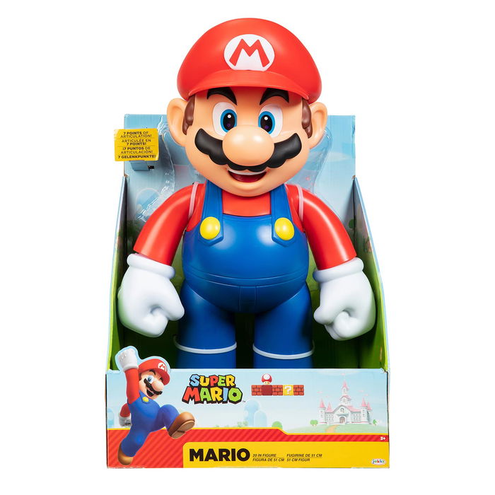 Jakks Pacific Figura Mario 782544 Super Mario 50 cm con 11 Puntos de Articulación Jakks Pacific Figura Mario 782544 Super Mario 50 cm con 11 Puntos de Articulación