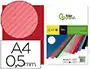 Liderpapel Tapa Polipropileno Rayado A4 0.5mm Rojo Paquete 100 Unidades