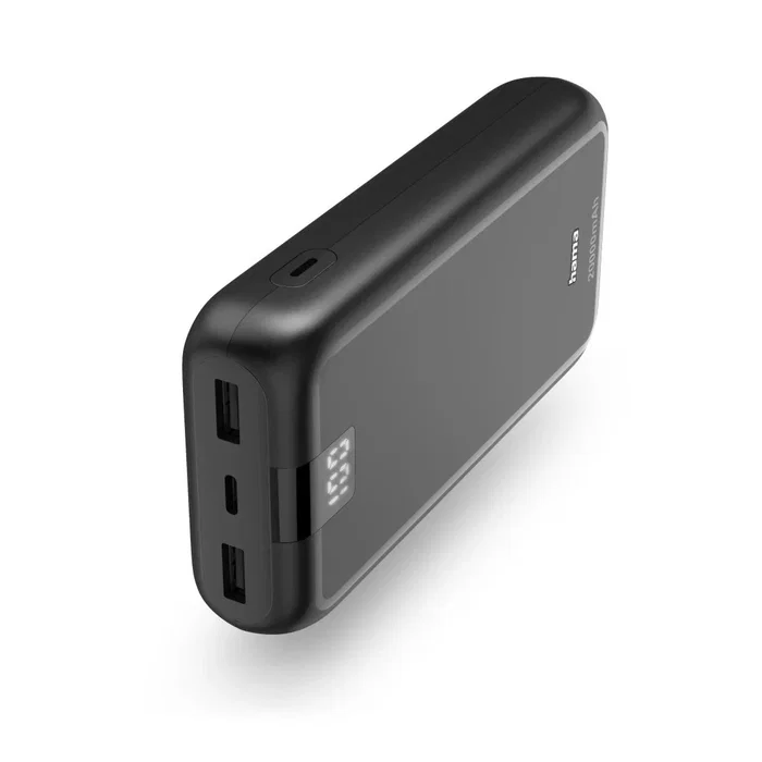 Hama Powerbank 00201710 - Batería Externa 20000 mAh con Carga Rápida, 3 Puertos (2x USB-A, 1x USB-C), Indicador LED, Color Antracita Hama Powerbank 00201710 - Batería Externa 20000 mAh con Carga Rápida, 3 Puertos (2x USB-A, 1x USB-C), Indicador LED, Color Antracita