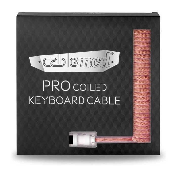 CableMod PRO Coiled Keyboard Cable USB-C a USB Tipo A, Orangesicle - 150cm