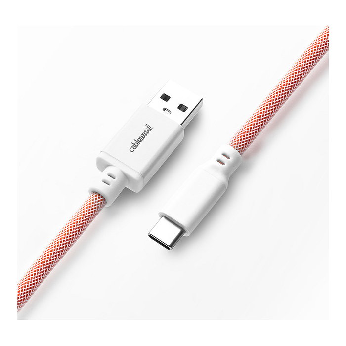 CableMod PRO Coiled Keyboard Cable USB-C a USB Tipo A, Orangesicle - 150cm