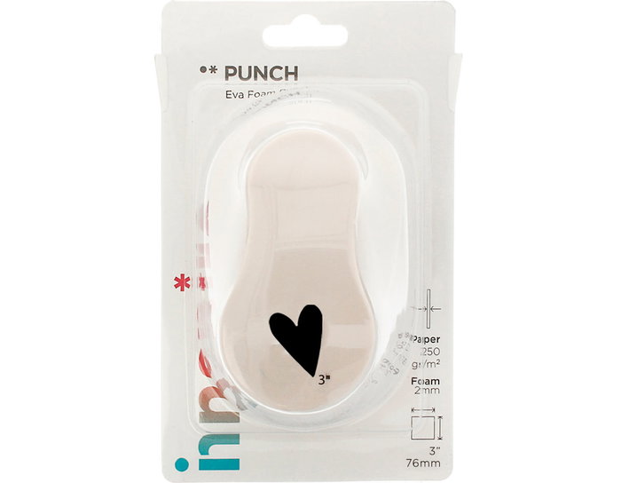 Innspiro Troqueladora de figuras Eva Foam Punch corazón 76mm