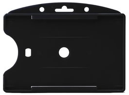 Funda Distintivo Tarifold Pp Apertura Frontal 60X89Mm Negro Paquete De 10