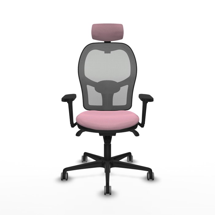 PIQUERAS Y CRESPO Silla de oficina Jorquera Rosa y Gris