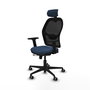 PIQUERAS Y CRESPO Silla de oficina Jorquera con mecanismo Sincro/Traslack, Azul marino y Negro