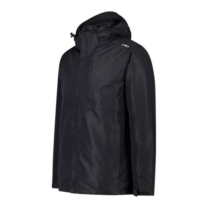 Chaqueta Deportiva para Hombre Campagnolo Zip Hood Detachable Inn Negro