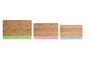 DKD Home Decor Set de 3 Tablas de Cortar de Bambú Colores