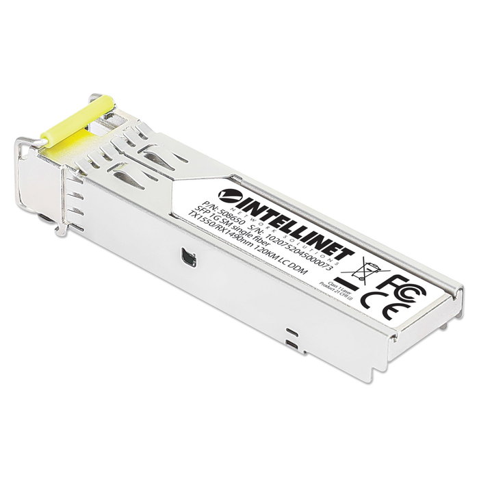 Intellinet Módulo Transceptor SFP Fibra Gigabit BiDi WDM, 1000Base-BX-D, 120 km, RX1490/TX1550, LC, Compatible MSA, Equivalente a Cisco GLC-BX120-D