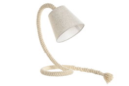 DKD Home Decor Lámpara Sobremesa Mediterraneo Blanco 18 x 35 x 26 cm