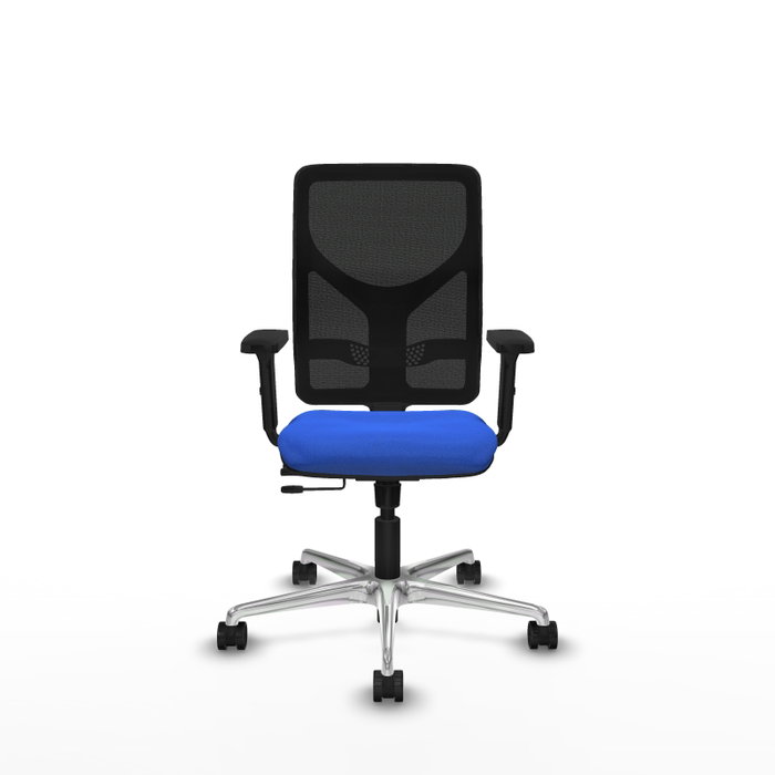 PIQUERAS Y CRESPO Silla de oficina Motilla con mecanismo Sincro/Traslack, Azul y Negro