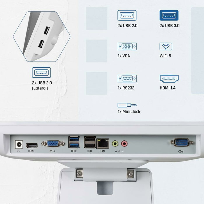 All in One iggual IGG320167 15,6" Quad Core Intel Celeron J4125 4 GB RAM 128 GB SSD