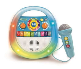 Vtech Karaoke infantil portátil Music Kid - Incluye 30 canciones y 10 melodías, efectos luminosos, para niños de 2 a 6 años, tamaño 30x11x28 cm