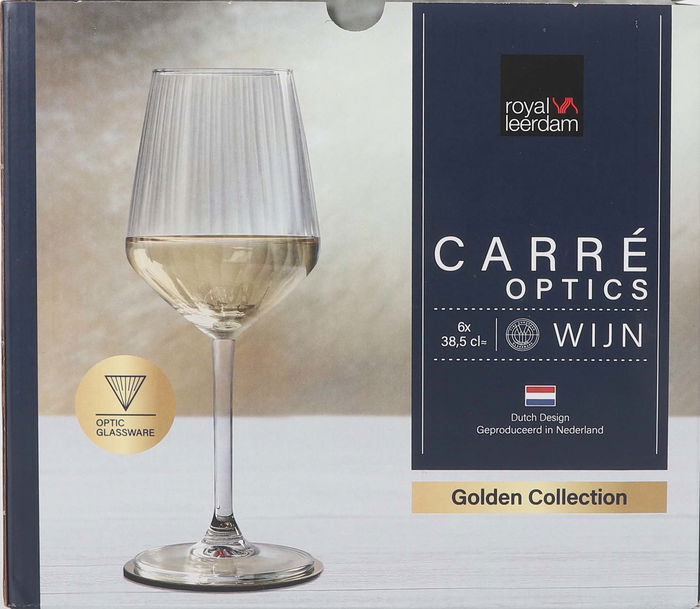 Inde Set 6 Copas Vino Blanco "Carre Optics" 38.5 Cl