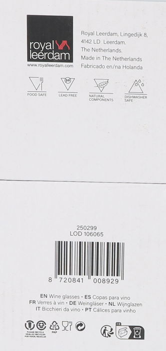 Inde Set 6 Copas Vino Blanco "Carre Optics" 38.5 Cl