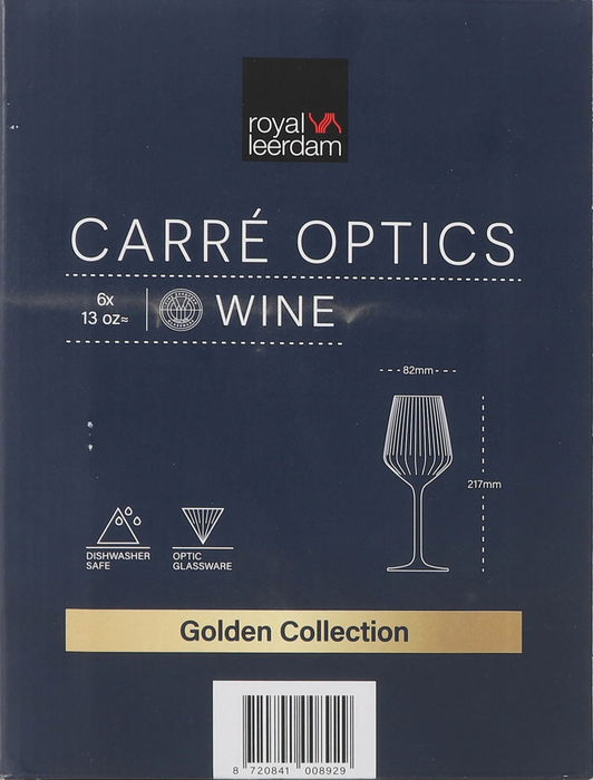 Inde Set 6 Copas Vino Blanco "Carre Optics" 38.5 Cl