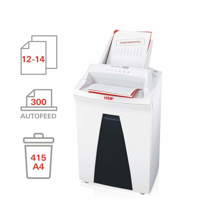 HSM SECURIO AF300 Destructora de Documentos P-4 4,5x30mm HSM SECURIO AF300 Destructora de Documentos P-4 4,5x30mm