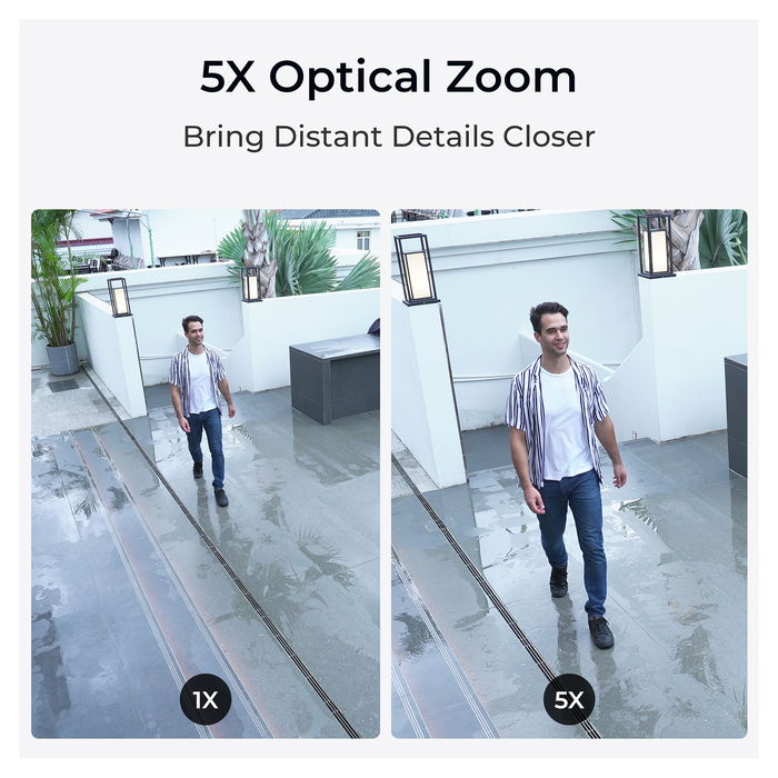 Reolink P437 Cámara IP PoE Exterior 4K 8MP 5x Zoom Óptico IP67 Google Assistant