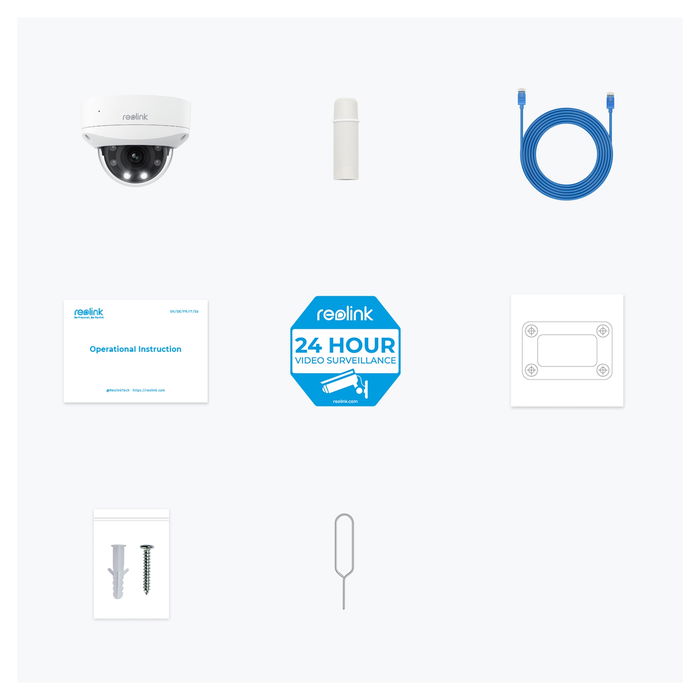 Reolink P437 Cámara IP PoE Exterior 4K 8MP 5x Zoom Óptico IP67 Google Assistant