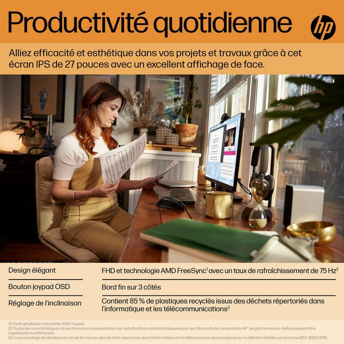 HP V27i G5 Monitor FHD de 27 Pulgadas con AMD FreeSync™