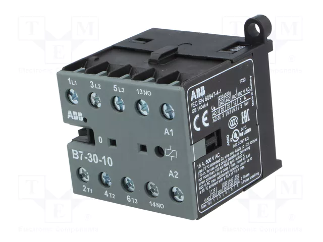 ABB B7-30-10-80 Contactor 3-polar NO x3 220÷240VAC Schwarz, Grau