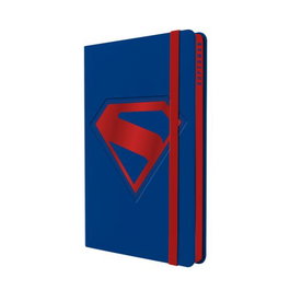MOOVING Set de 12 Cuadernos A5 Tapa Dura DC Superman Surtidos con Goma