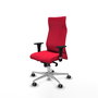 PIQUERAS Y CRESPO Sillón Albacete Rojo con Mecanismo Sincro y Base de Aluminio
